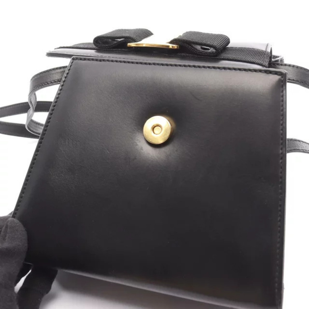 Salvatore Ferragamo Black Handbag Rion Leather Vara - Picture 7 of 10